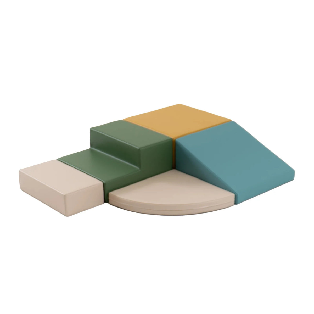 Soft Play 5 Foam Block Set - Multi Color Corner Climber