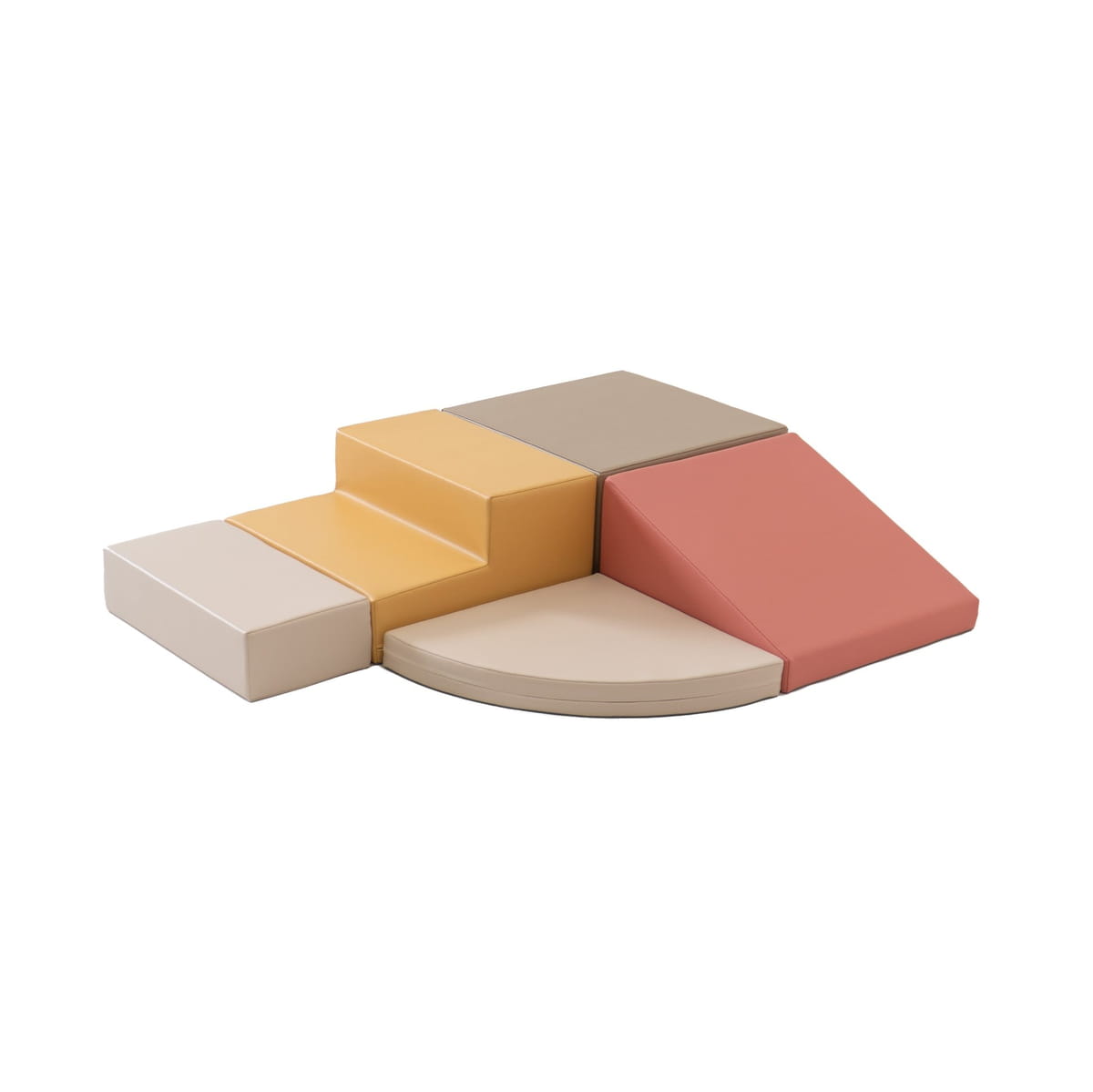 Soft Play 5 Foam Block Set - Multi Color Corner Climber