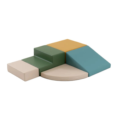Soft Play 5 Foam Block Set - Multi Color Corner Climber
