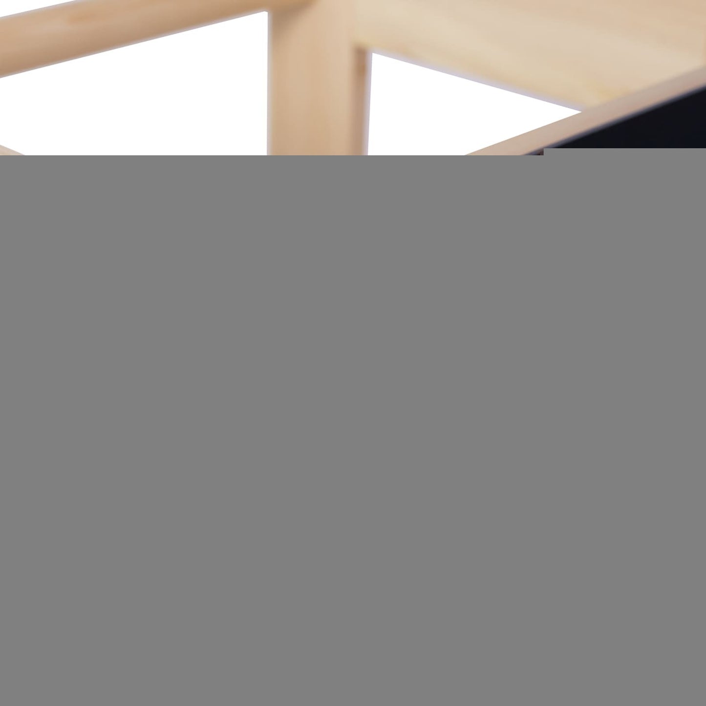 MeowBaby Wooden Kitchen Helper for Children with Board - Natural